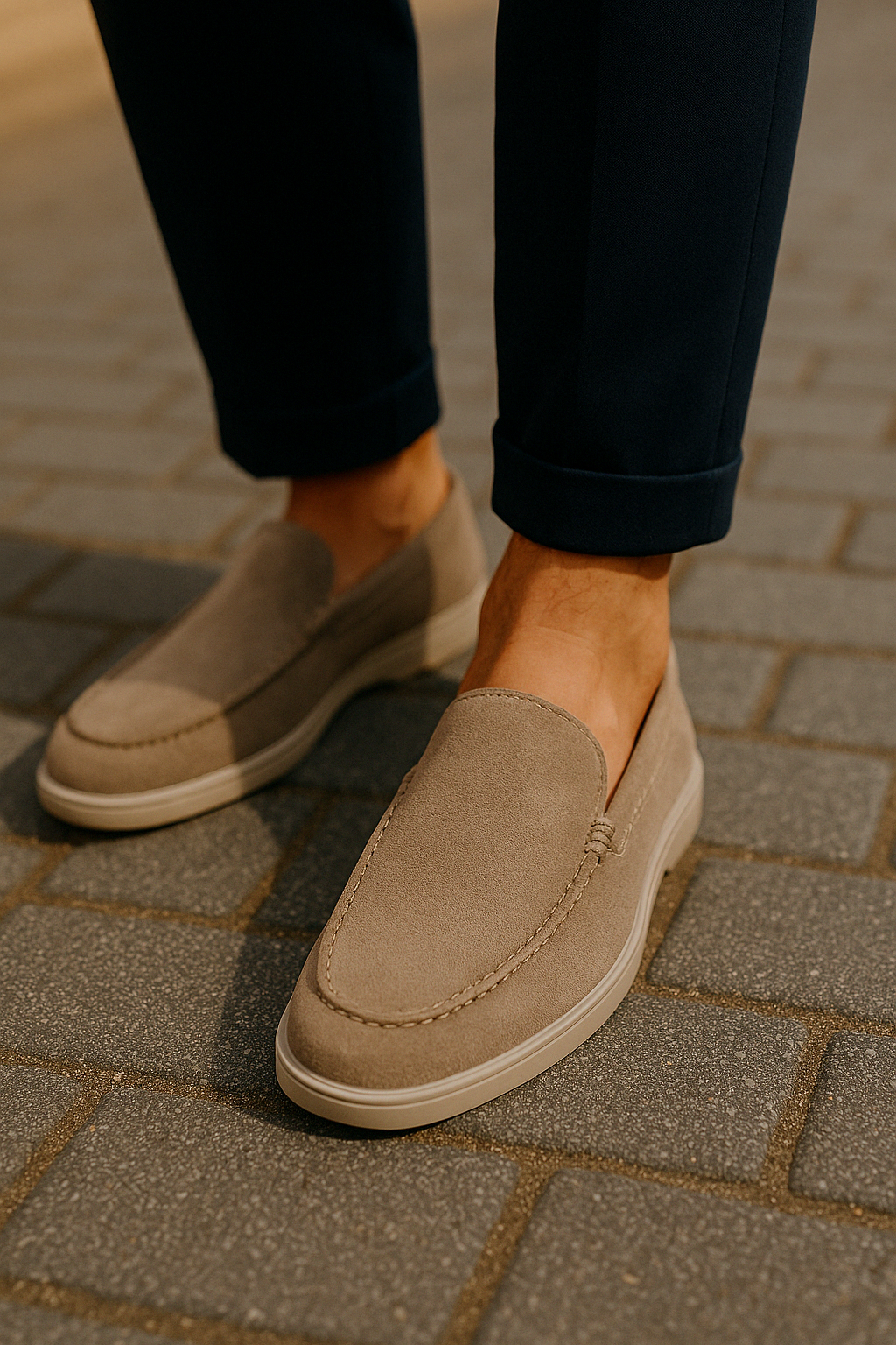 Suede Slip-On Shoes with Timeless Design