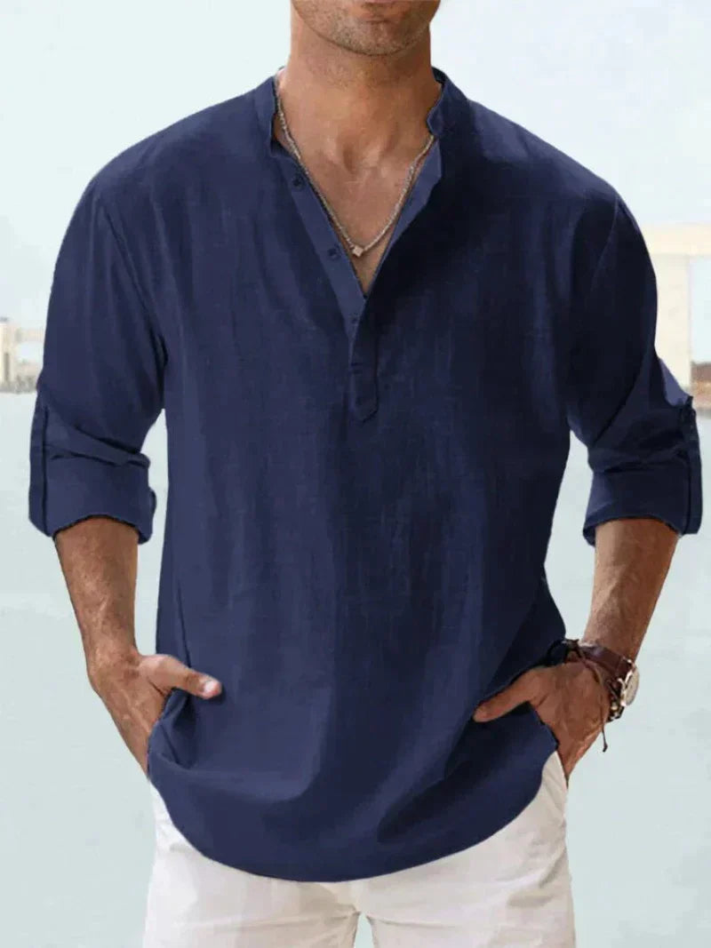 Linen Shirt with Comfortable Relaxed Fit