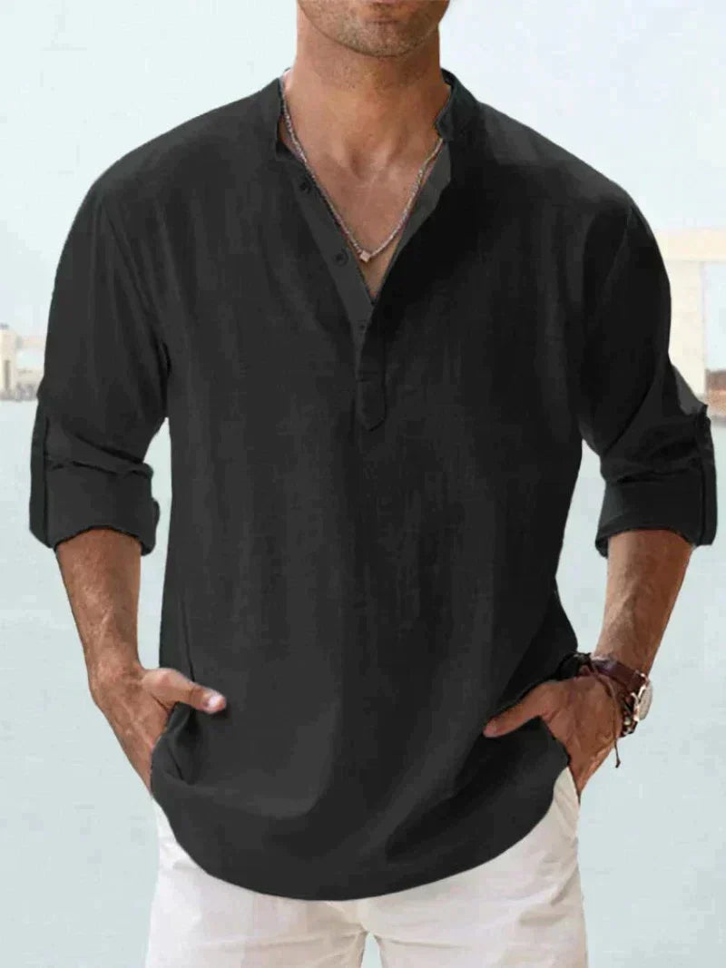 Linen Shirt with Comfortable Relaxed Fit