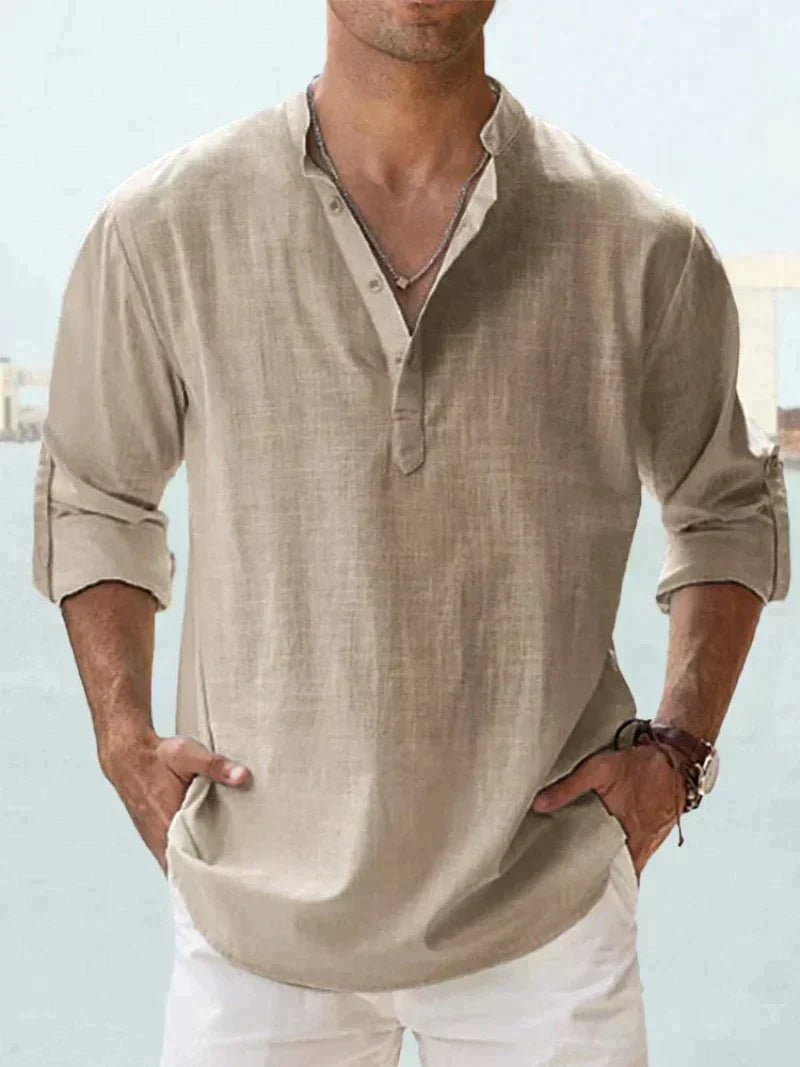 Linen Shirt with Comfortable Relaxed Fit