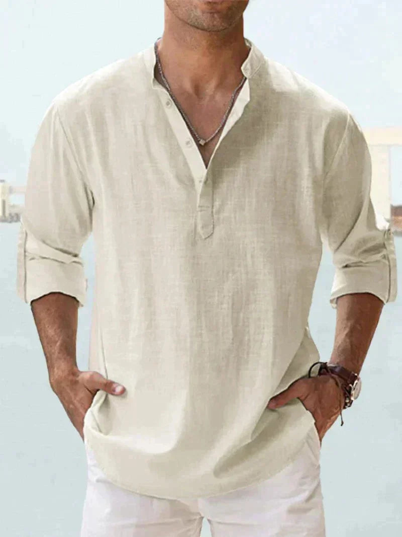 Linen Shirt with Comfortable Relaxed Fit