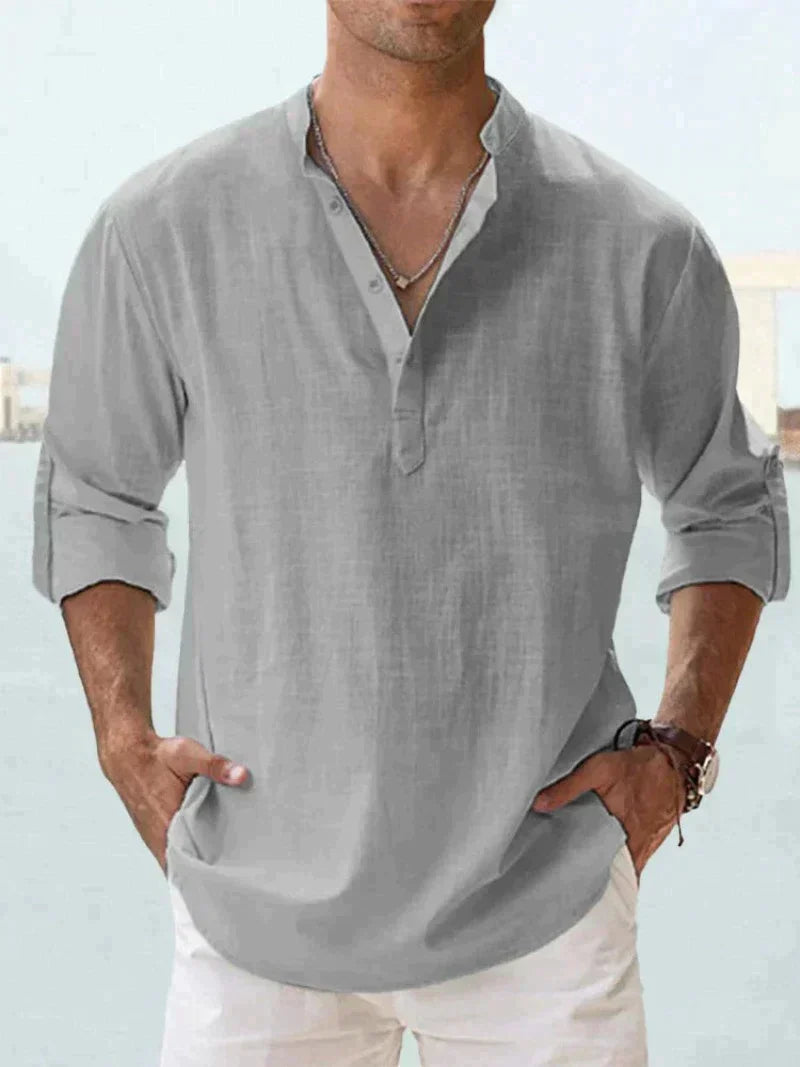 Linen Shirt with Comfortable Relaxed Fit