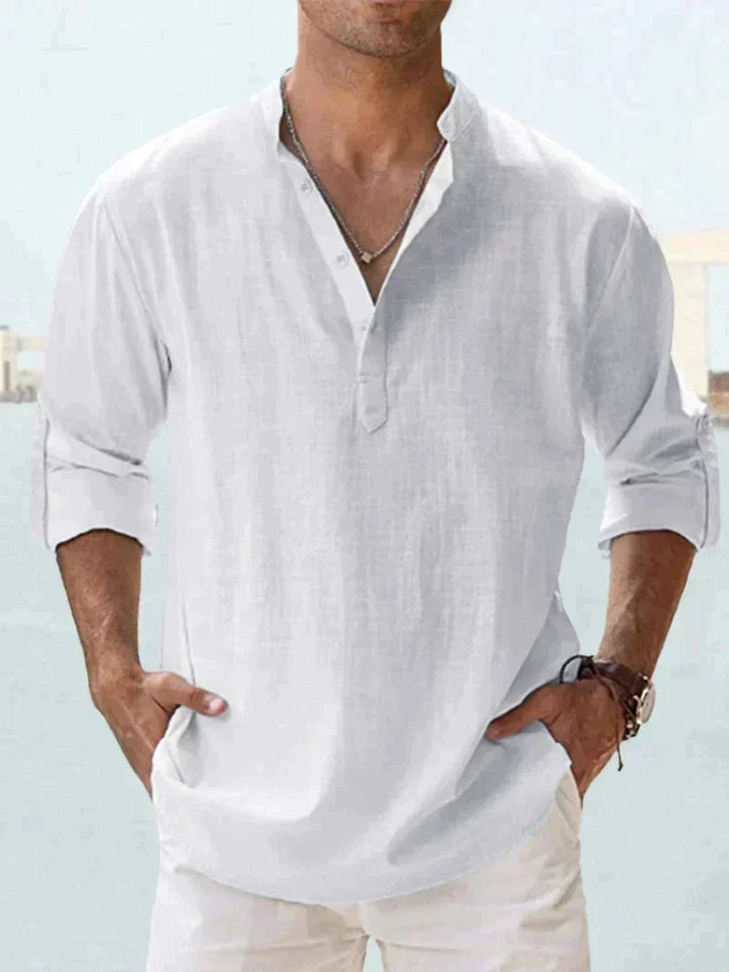 Linen Shirt with Comfortable Relaxed Fit
