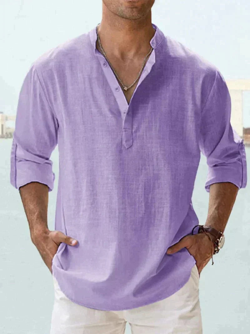 Linen Shirt with Comfortable Relaxed Fit