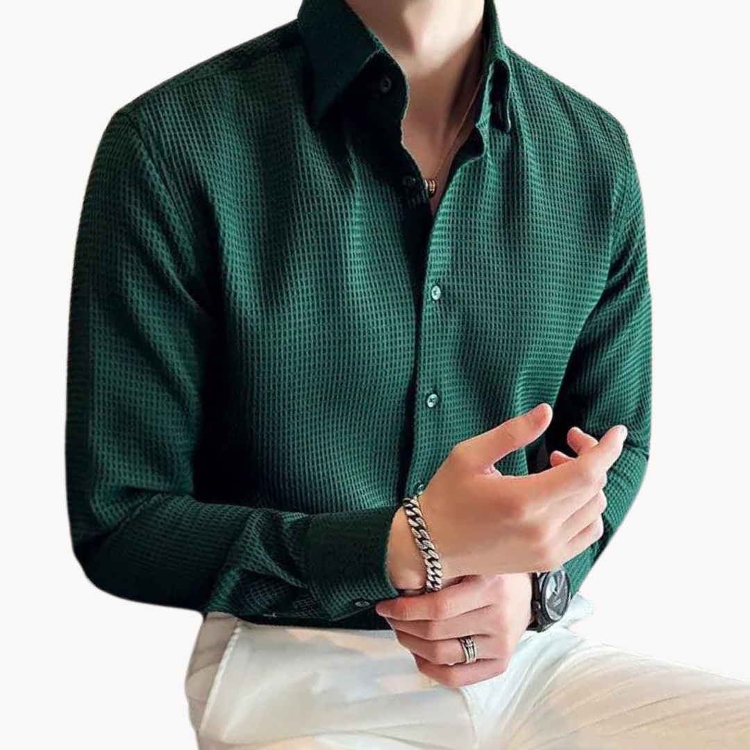 Button-Up Shirt with Long Sleeves