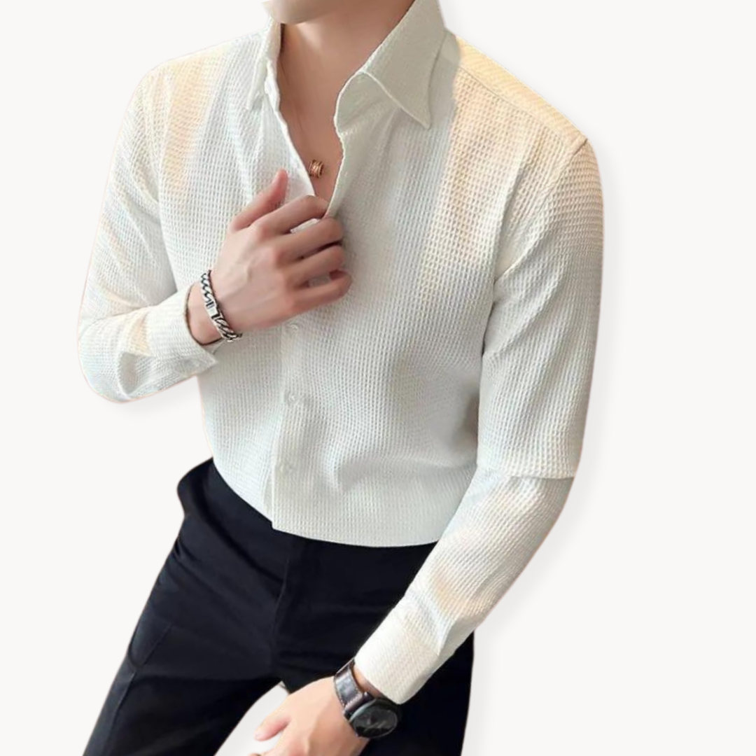 Button-Up Shirt with Long Sleeves