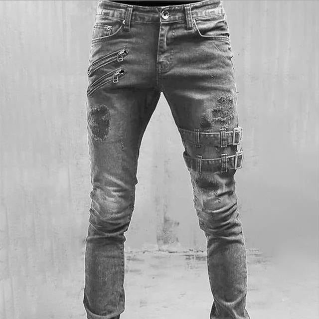 Benjamin | Men's Gothic Buckle Jeans