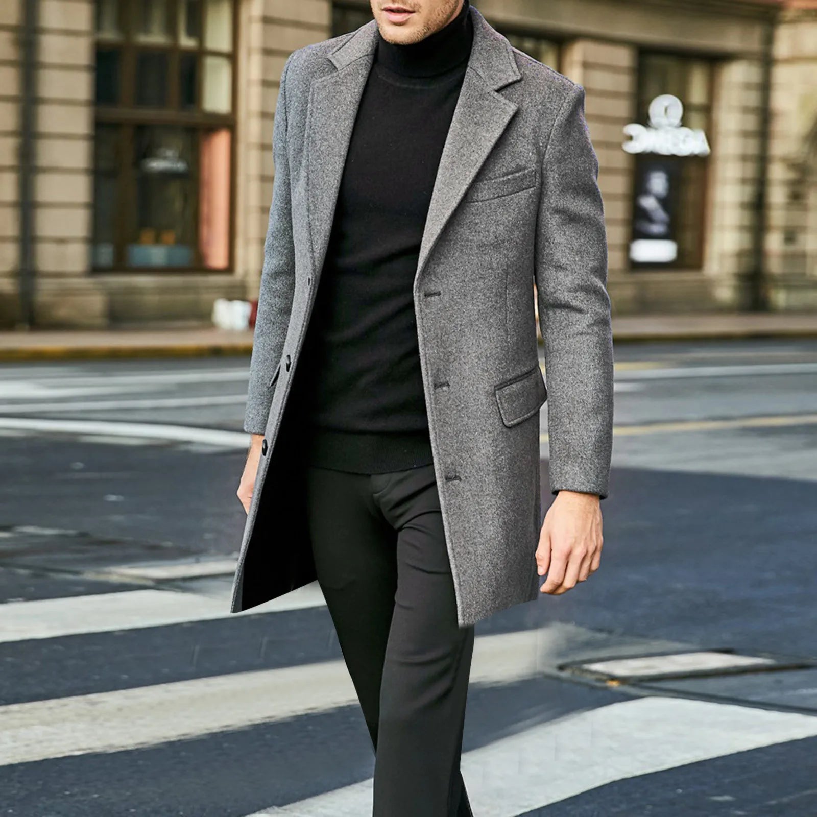 Thomas | Men's Single-Breasted Notch Lapel Coat
