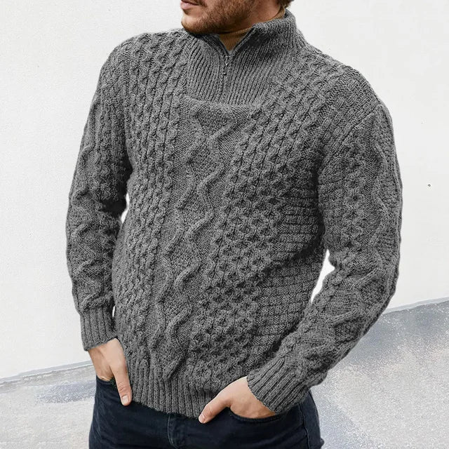 Trevor | Men's Zipper Knit Sweater