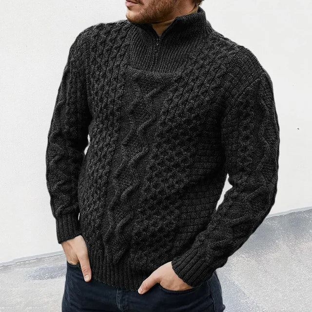 Trevor | Men's Zipper Knit Sweater