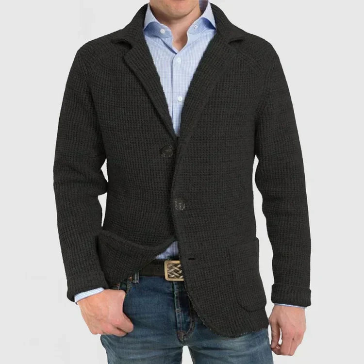 Elegant Men's Cardigan for Business and Casual Wear