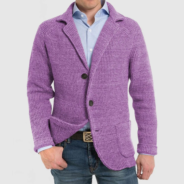 Elegant Men's Cardigan for Business and Casual Wear
