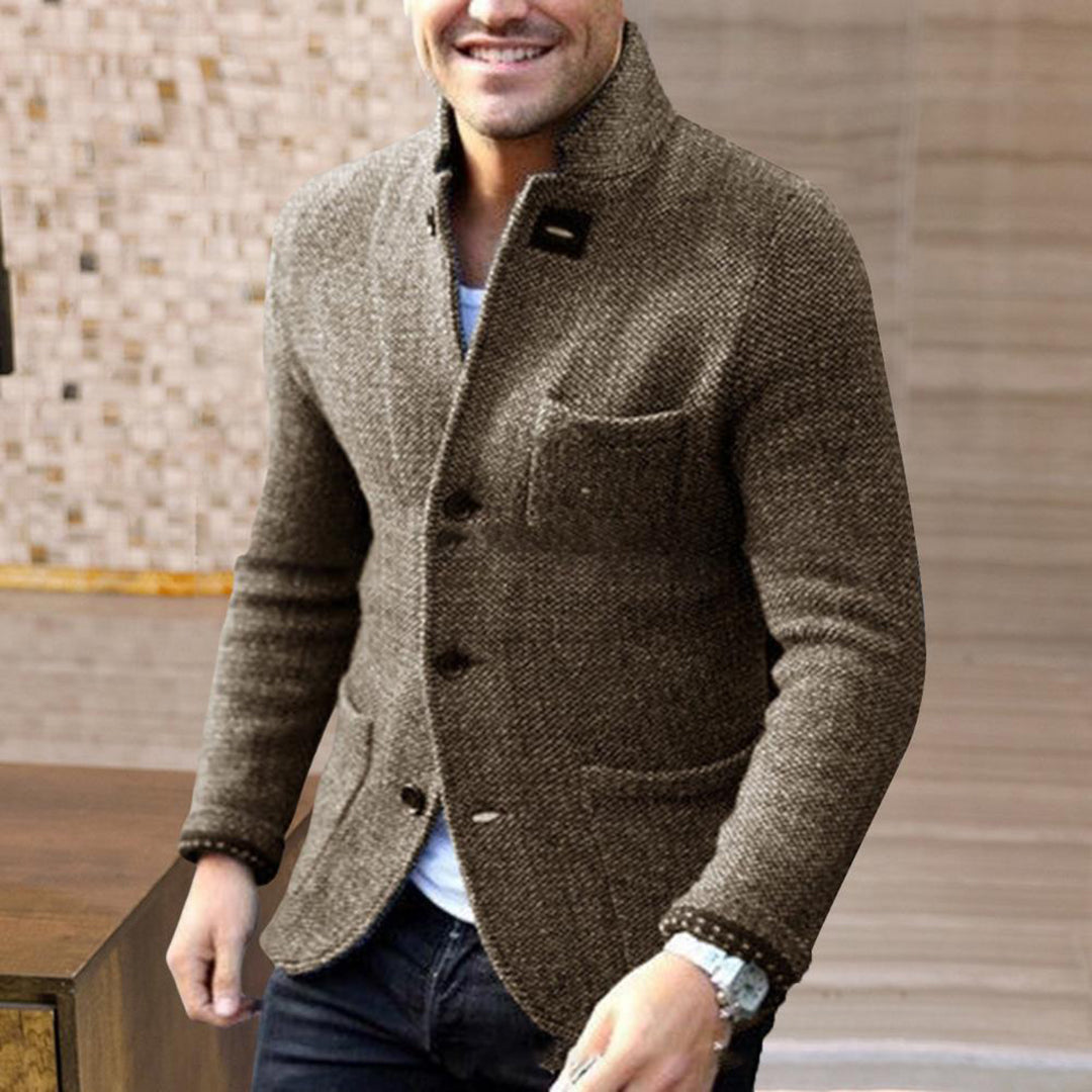 Lightweight Knit Cardigan with Buttons for Men, Ideal for Layering