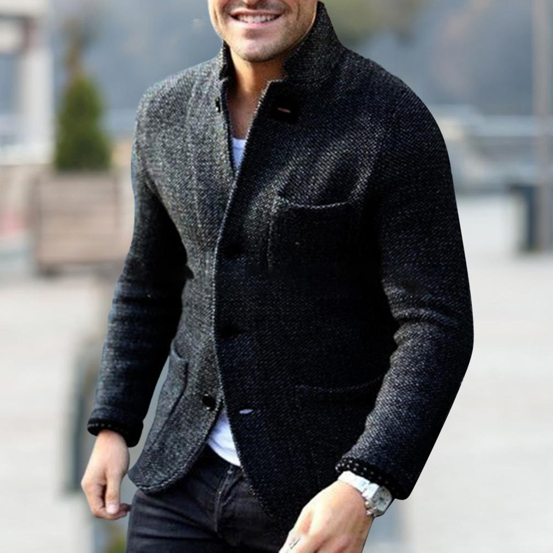 Lightweight Knit Cardigan with Buttons for Men, Ideal for Layering