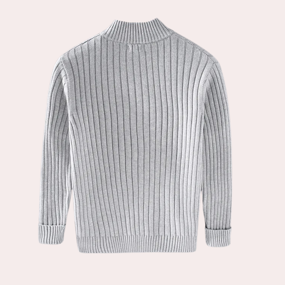 Modern Knitted Zipper Cardigan for Men
