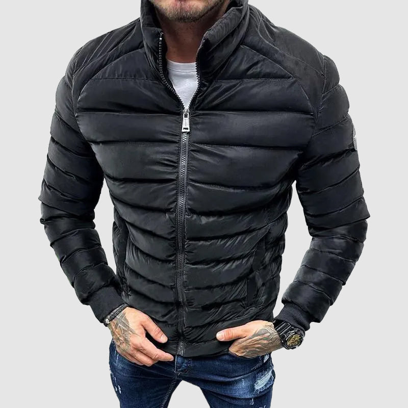 Nathan | Men's Padded Winter Jacket with High Collar