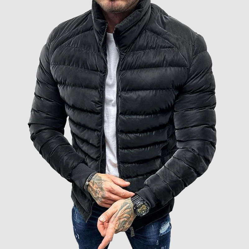 Nathan | Men's Padded Winter Jacket with High Collar