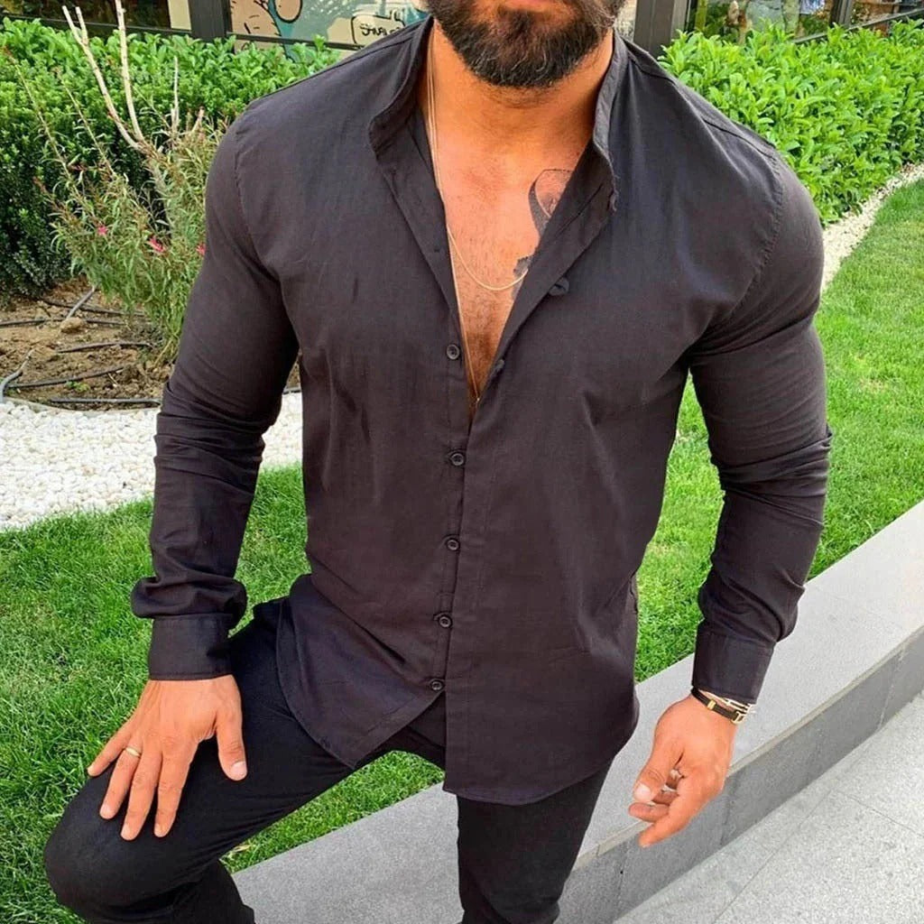 Breathable Men's Timeless Linen Shirt