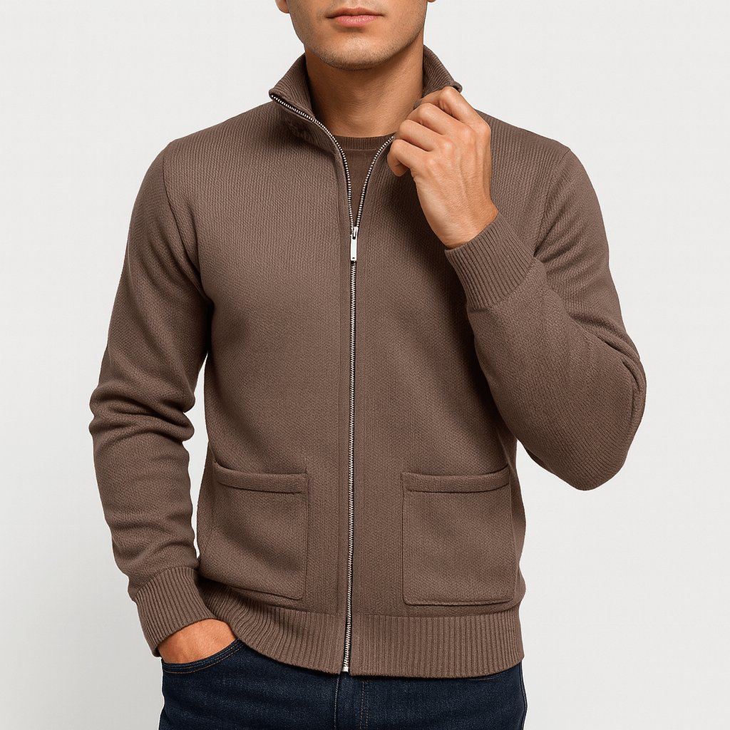 Dominic | Men's Full-Zip Cotton Cardigan