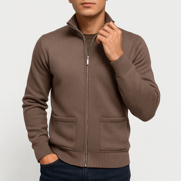 Dominic | Men's Full-Zip Cotton Cardigan