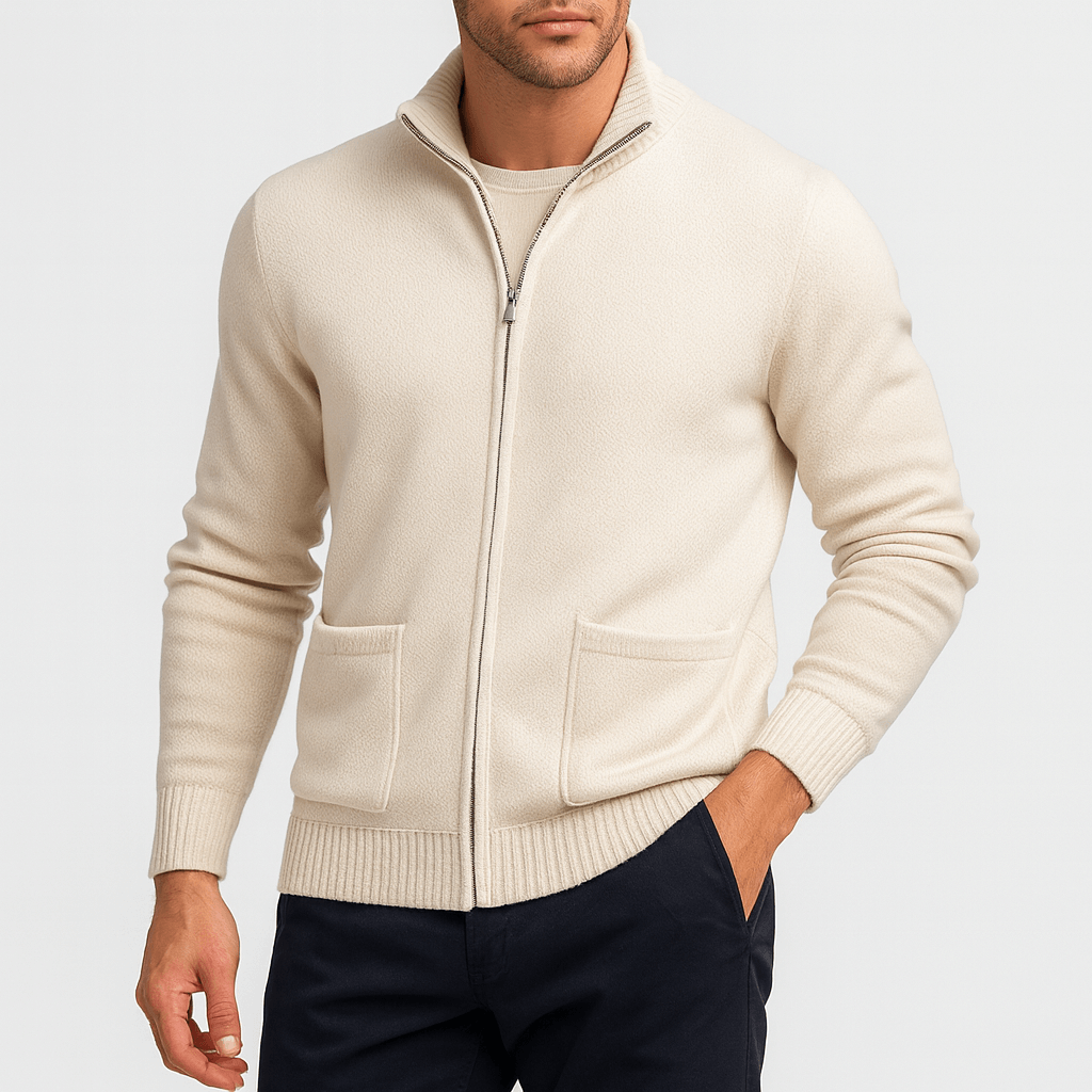 Dominic | Men's Full-Zip Cotton Cardigan