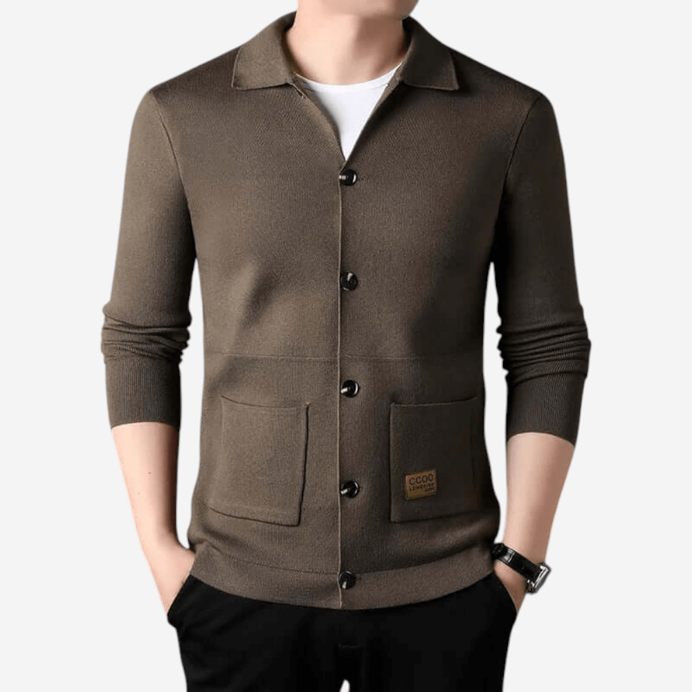 Noah | Men's Slim Fit Knit Cardigan