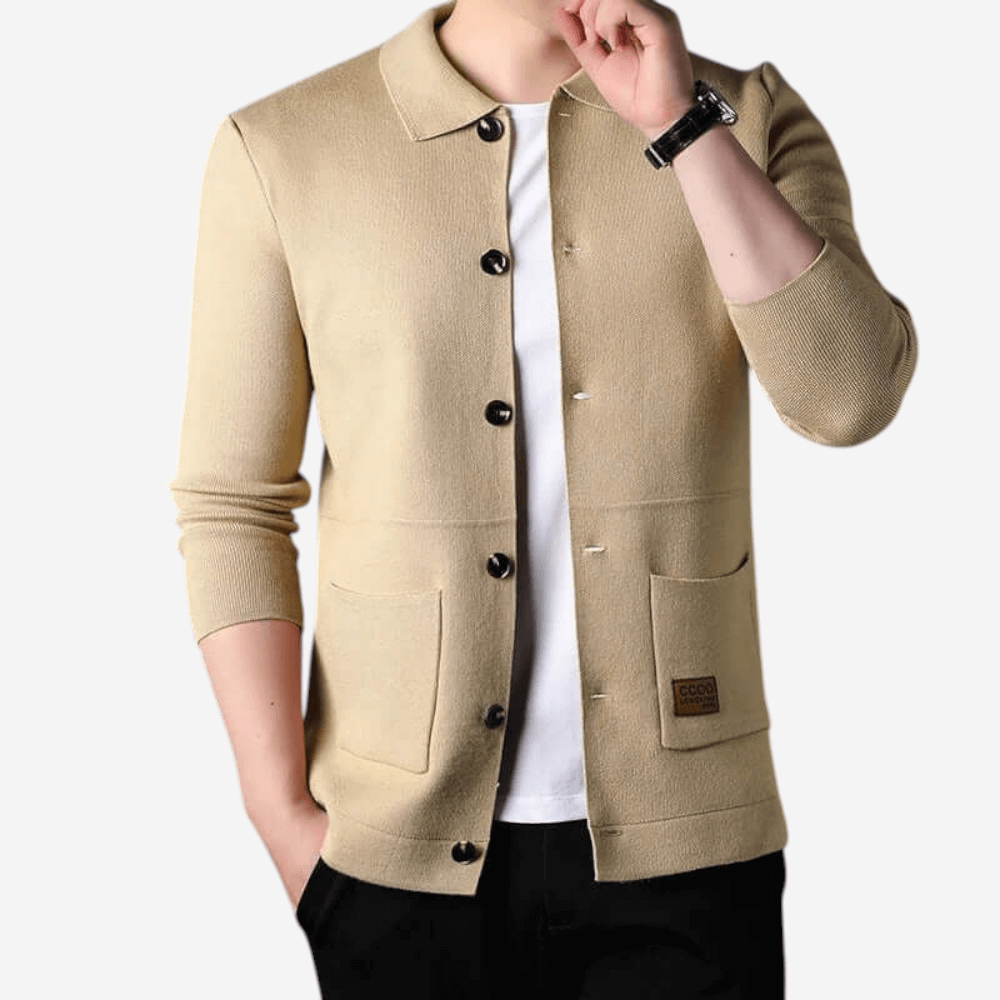 Noah | Men's Slim Fit Knit Cardigan