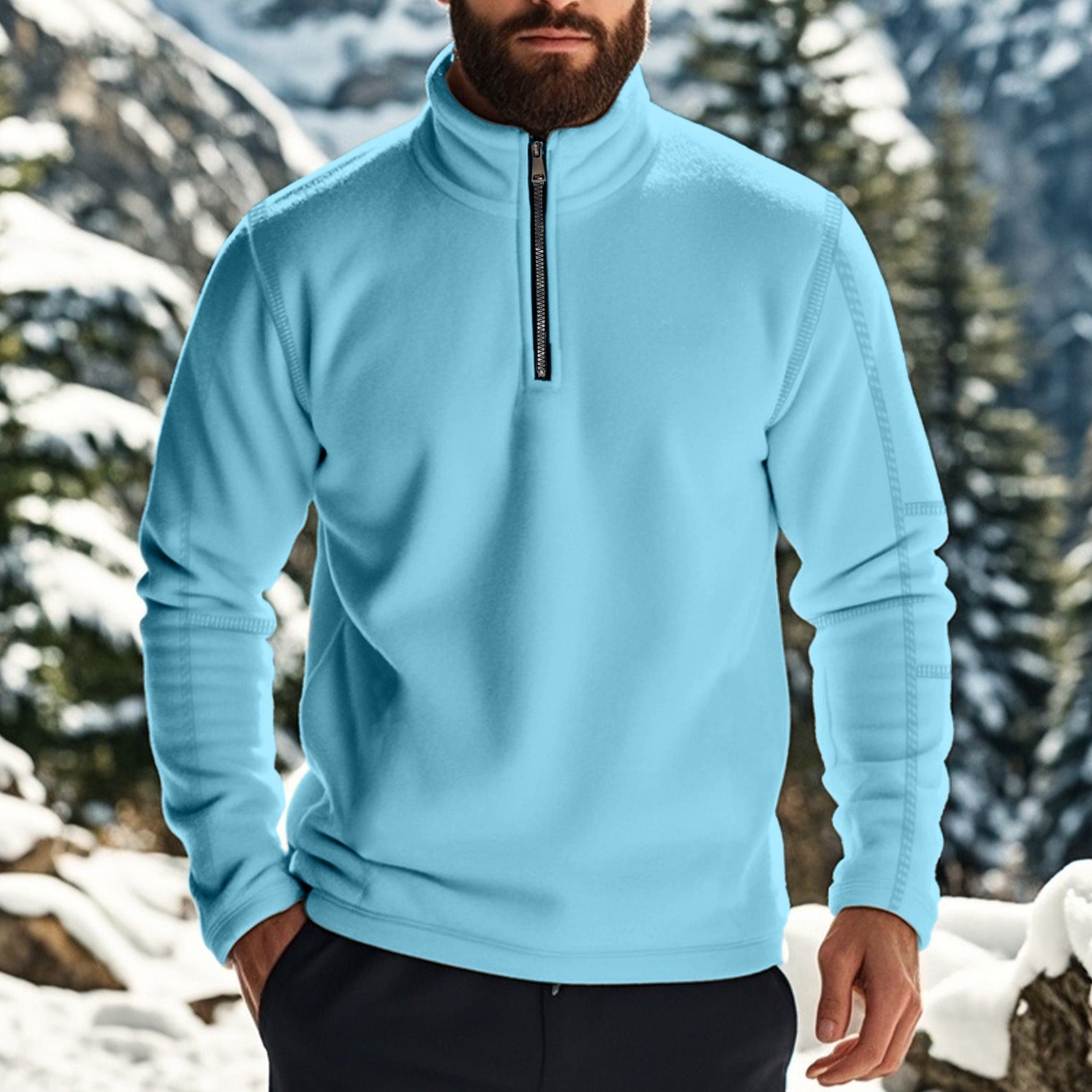 Peter | Men's Zip-Up Fleece Sweater