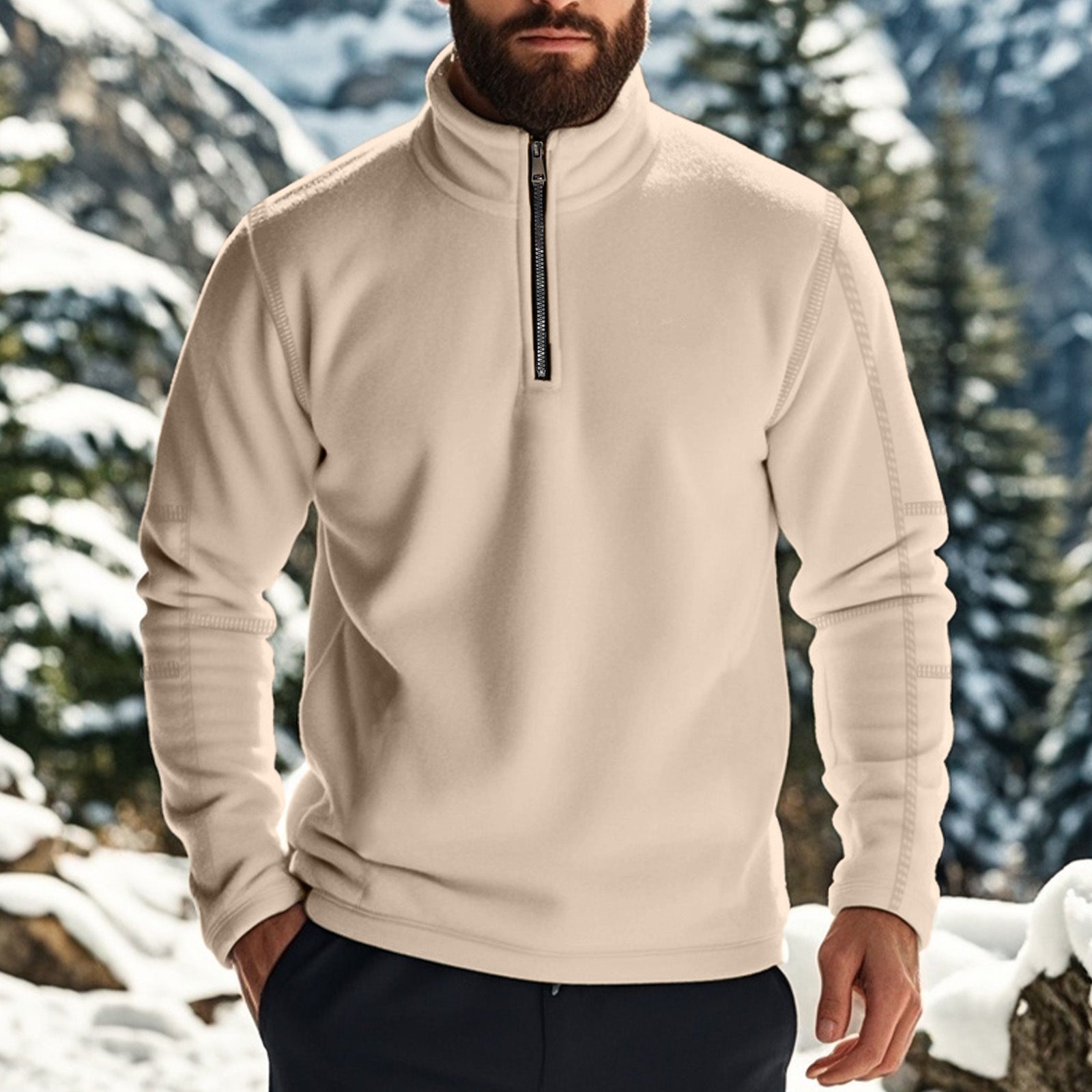 Peter | Men's Zip-Up Fleece Sweater