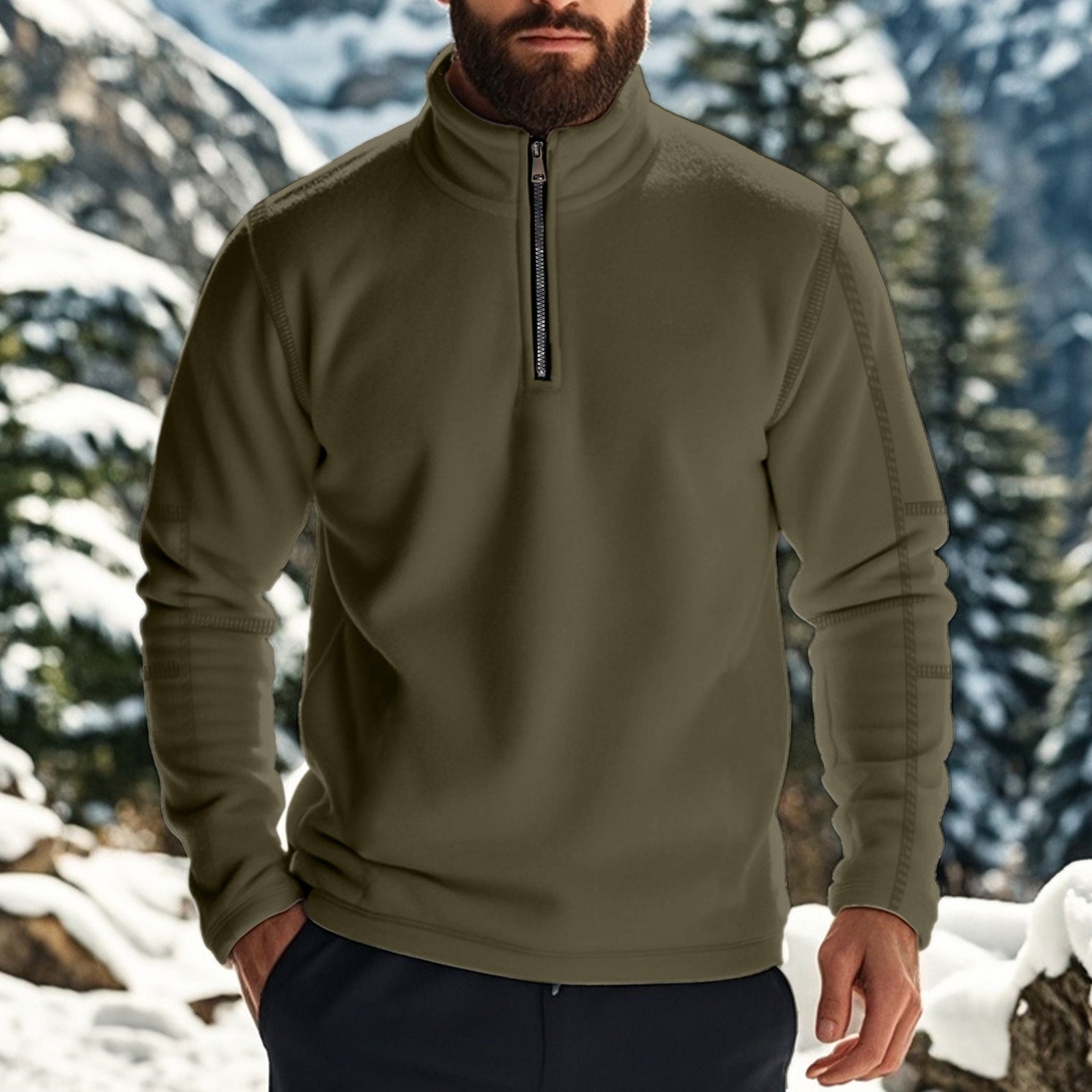 Peter | Men's Zip-Up Fleece Sweater