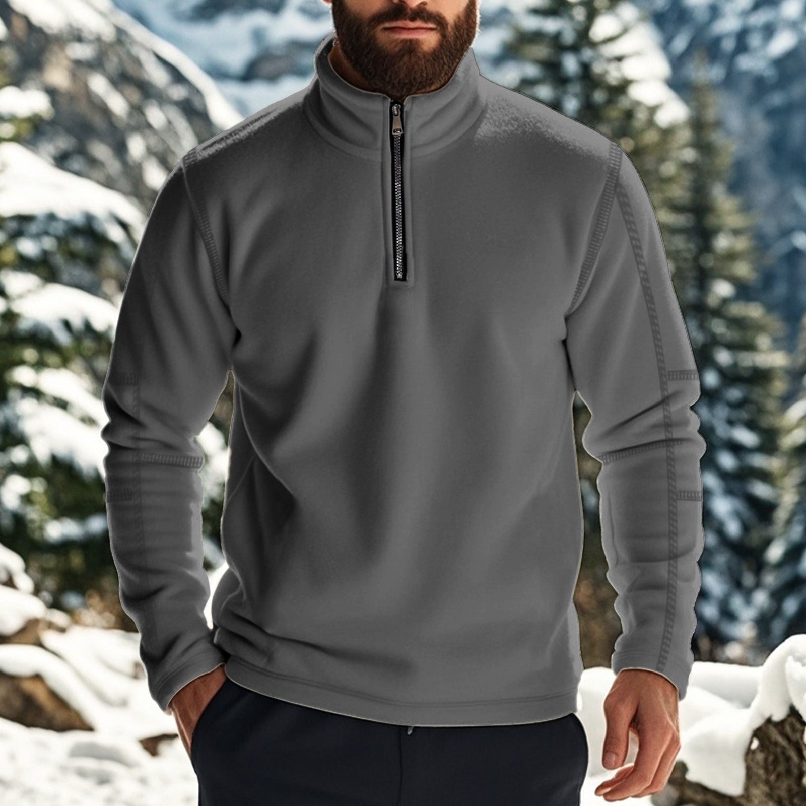 Peter | Men's Zip-Up Fleece Sweater