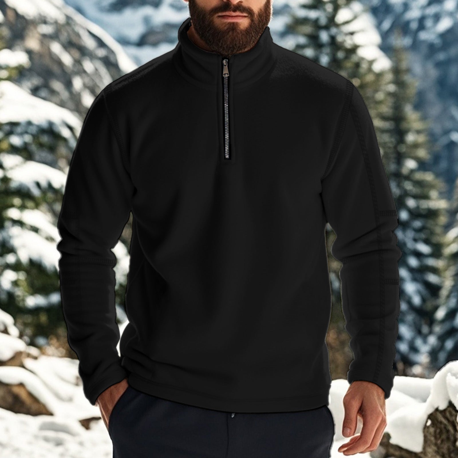 Peter | Men's Zip-Up Fleece Sweater