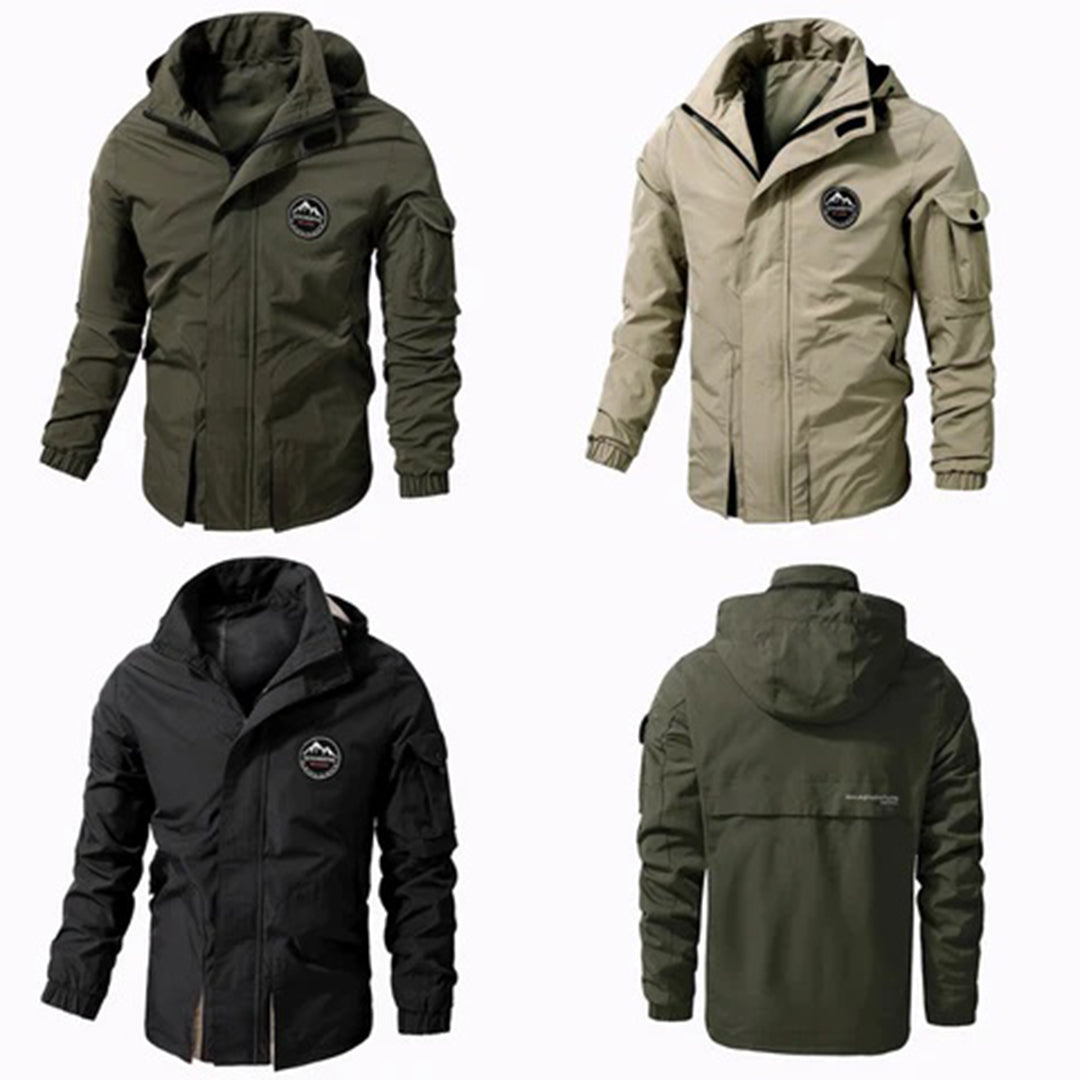 Men's Waterproof Rain Jacket with Hood | Lightweight Bomber Style