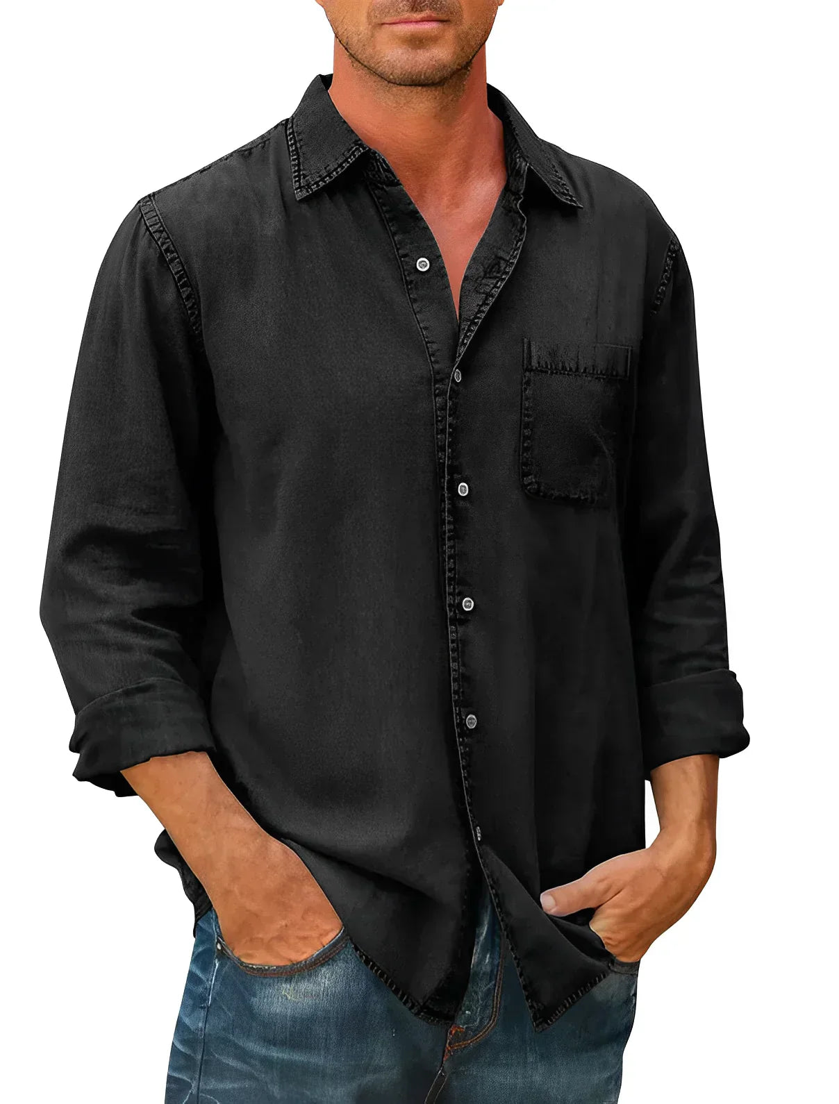 Casual Men's Button-Up Shirt