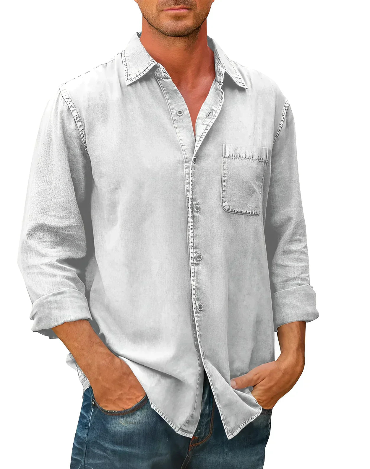 Casual Men's Button-Up Shirt