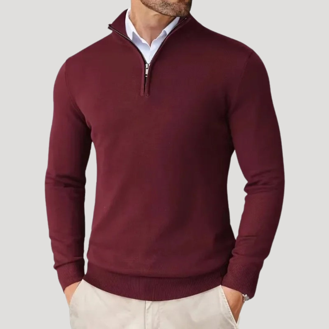 Elijah | Men's Smart Casual Half-Zip Sweater