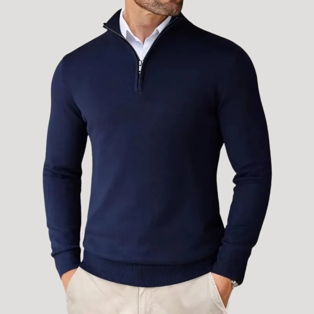 Elijah | Men's Smart Casual Half-Zip Sweater