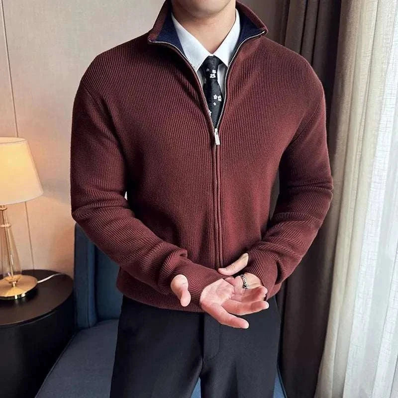 Harvey | Men's Zipper Cardigan Sweater
