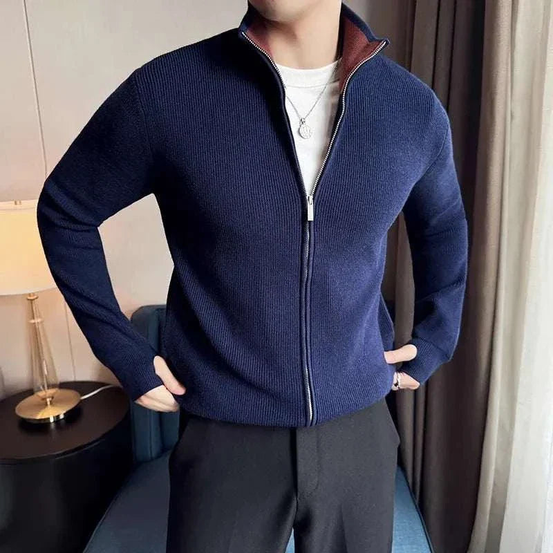 Harvey | Men's Zipper Cardigan Sweater