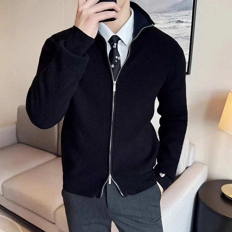 Harvey | Men's Zipper Cardigan Sweater