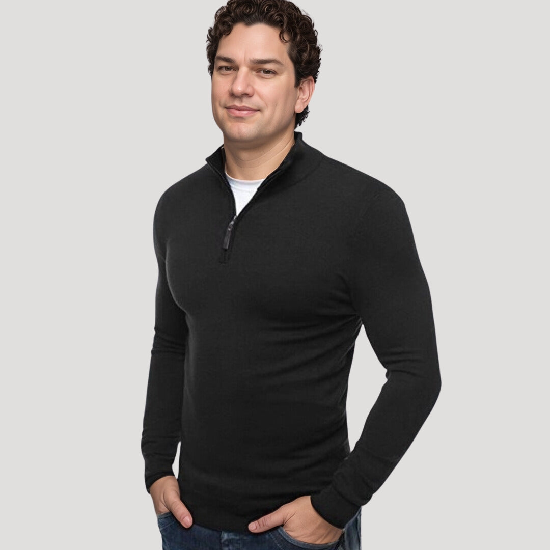 Benjamin | Men's Lightweight Half-Zip Pullover Sweater