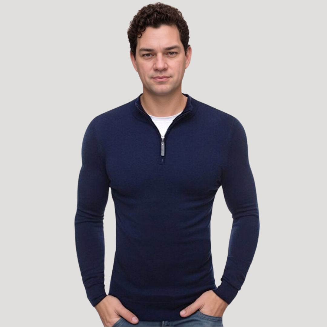 Benjamin | Men's Lightweight Half-Zip Pullover Sweater