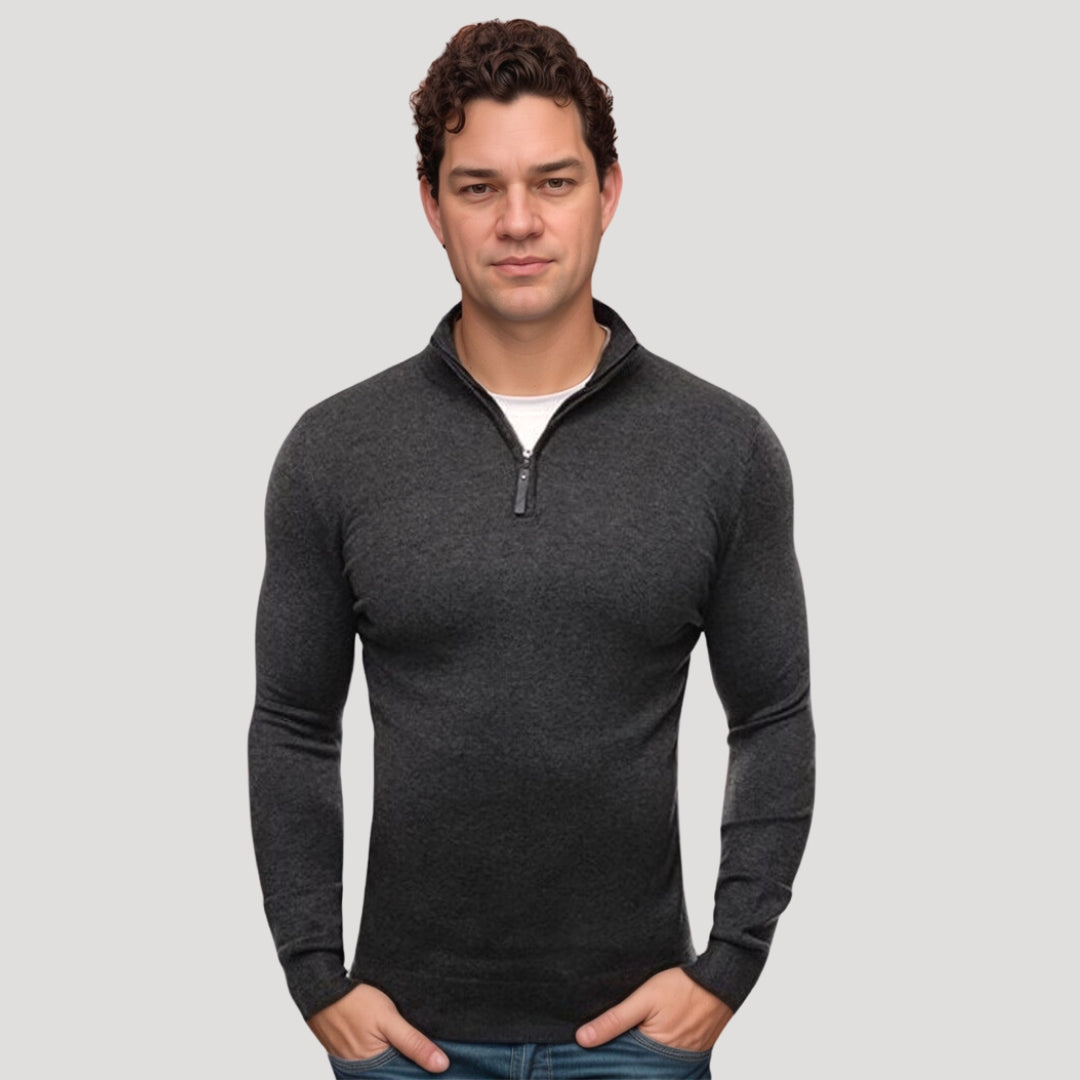 Benjamin | Men's Lightweight Half-Zip Pullover Sweater