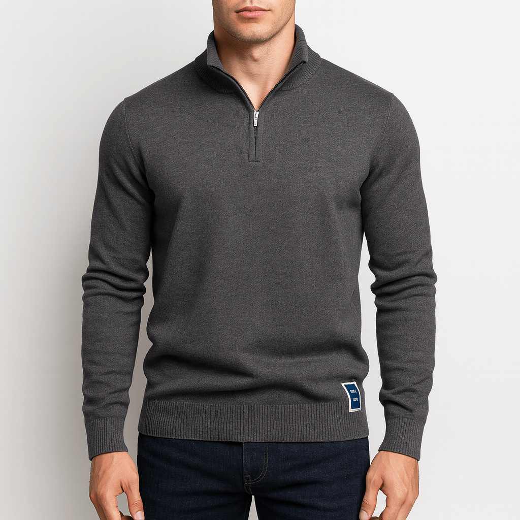 Ryan | Men's Fitted Quarter-Zip Knit Sweater
