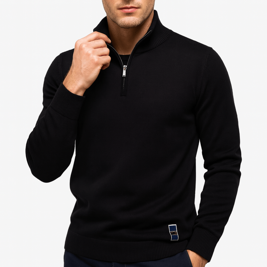 Ryan | Men's Fitted Quarter-Zip Knit Sweater