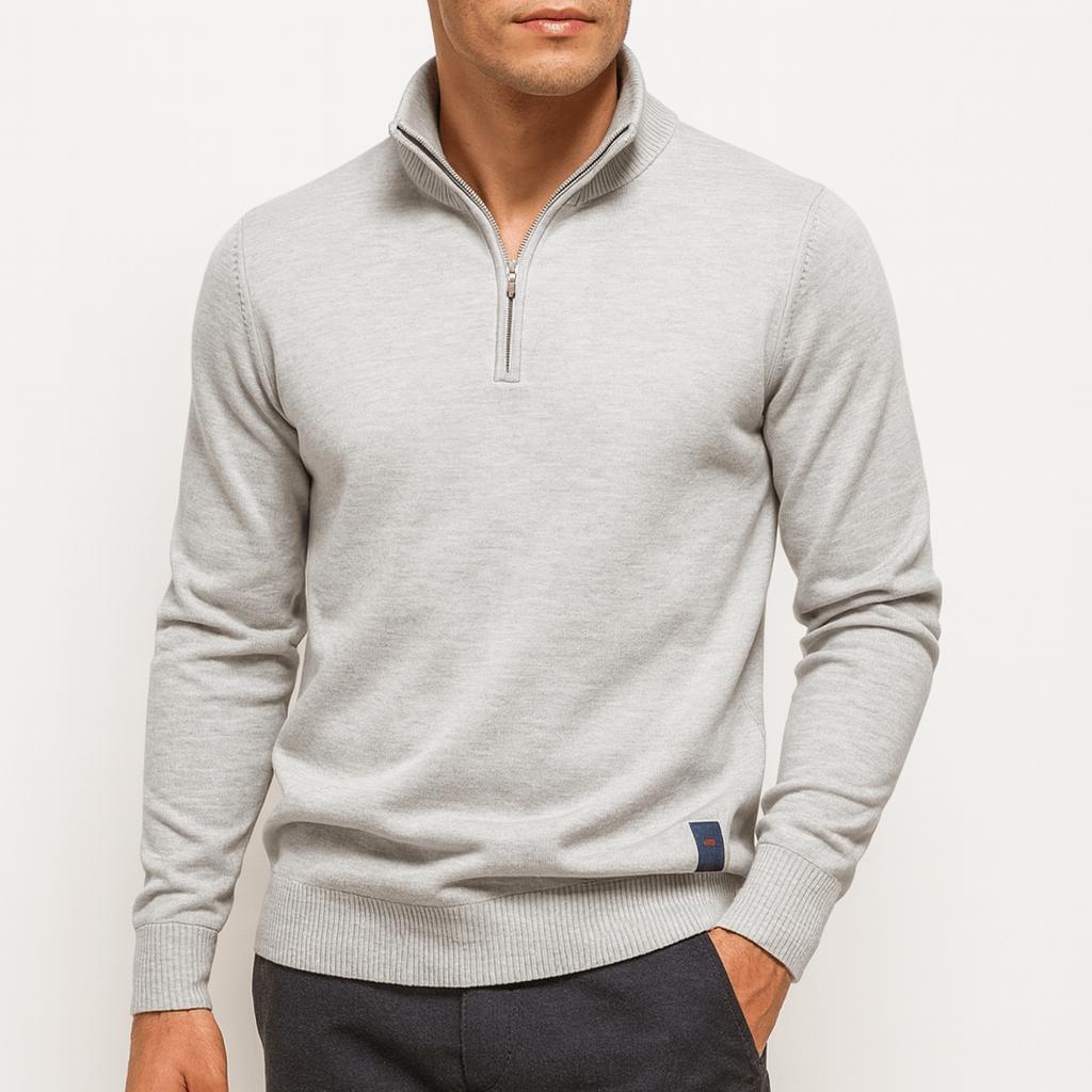 Ryan | Men's Fitted Quarter-Zip Knit Sweater