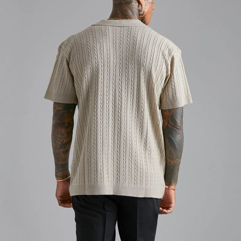 Button-Up Shirt with Short Sleeves