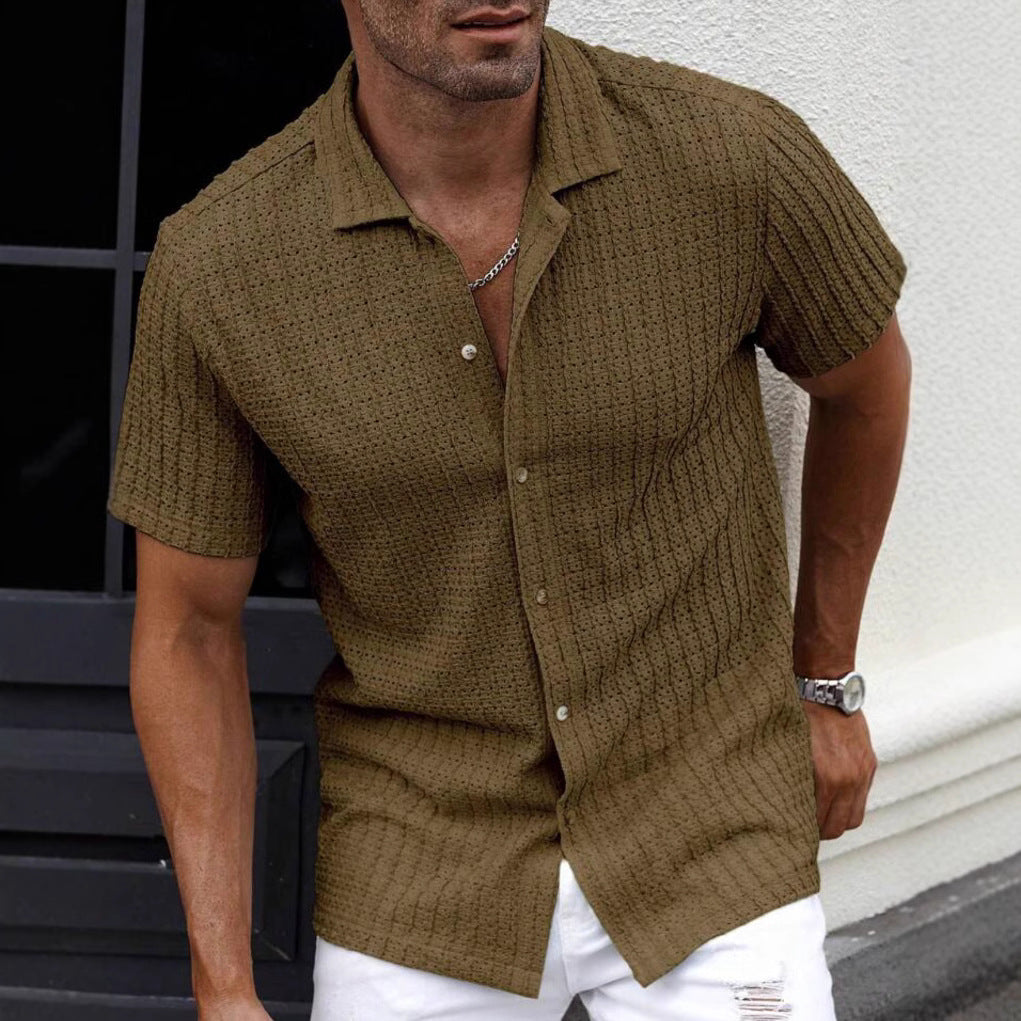 Linen Shirt with Short Sleeves Design