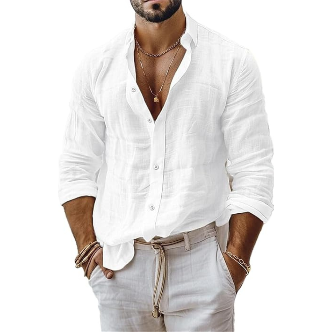 Tailored Linen Shirt with Modern Fit