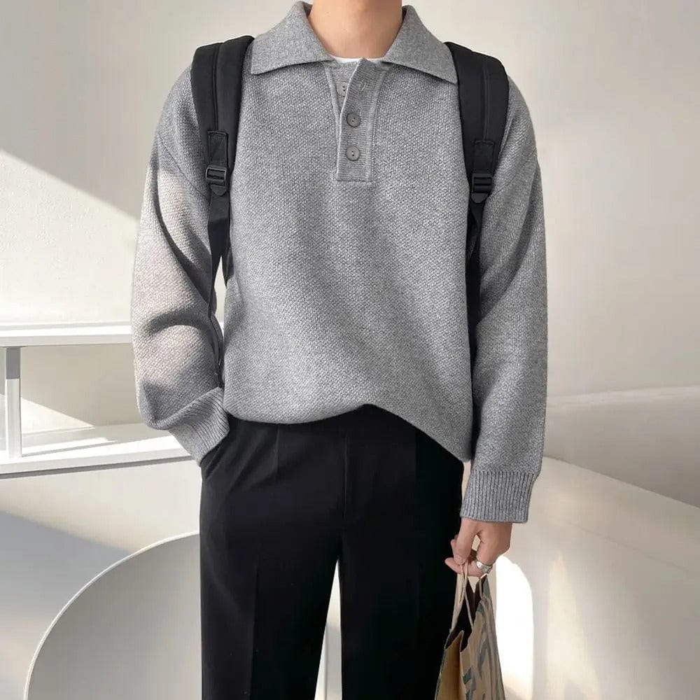 Samuel | Men's Elegant Tailored Polo Sweater